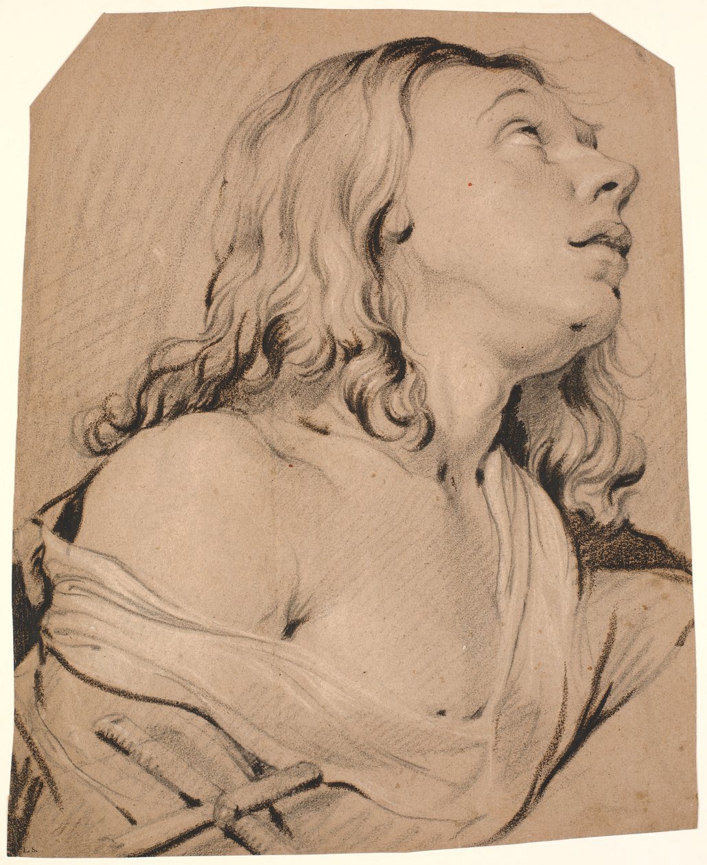 De boetvaardige Magdalena, borstbeeld naar rechts door Heinrich Dittmers