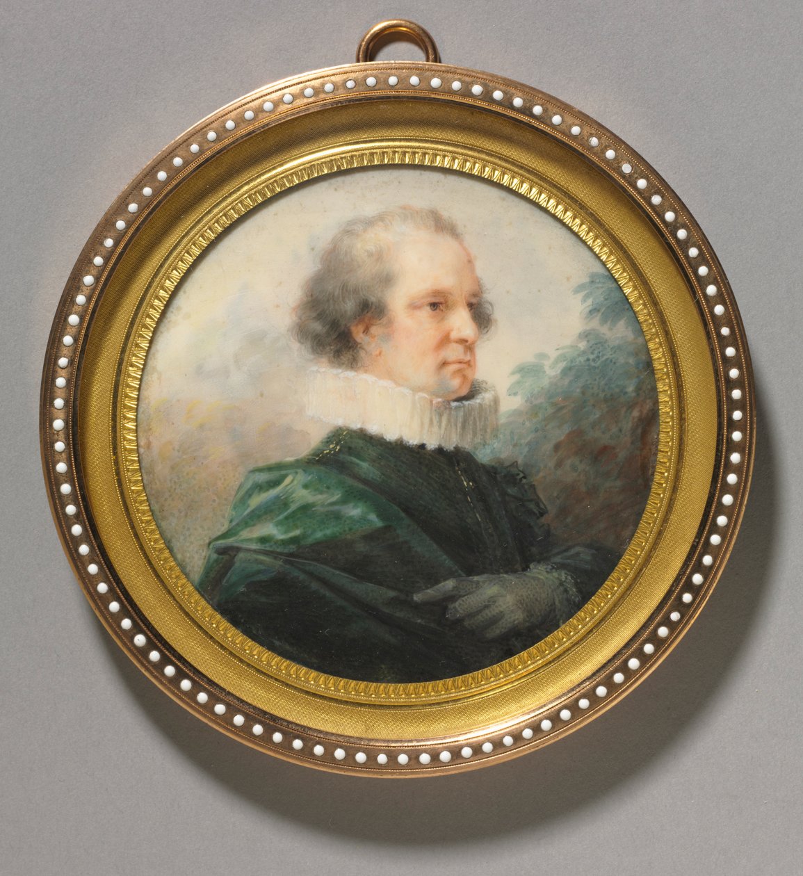 Portret van een man met een witte kraag, ca. 1790 door Heinrich Friedrich Füger