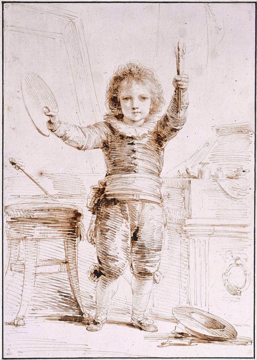 De zoon van de kunstenaar, Heinrich, ca. 1793 door Heinrich Füger