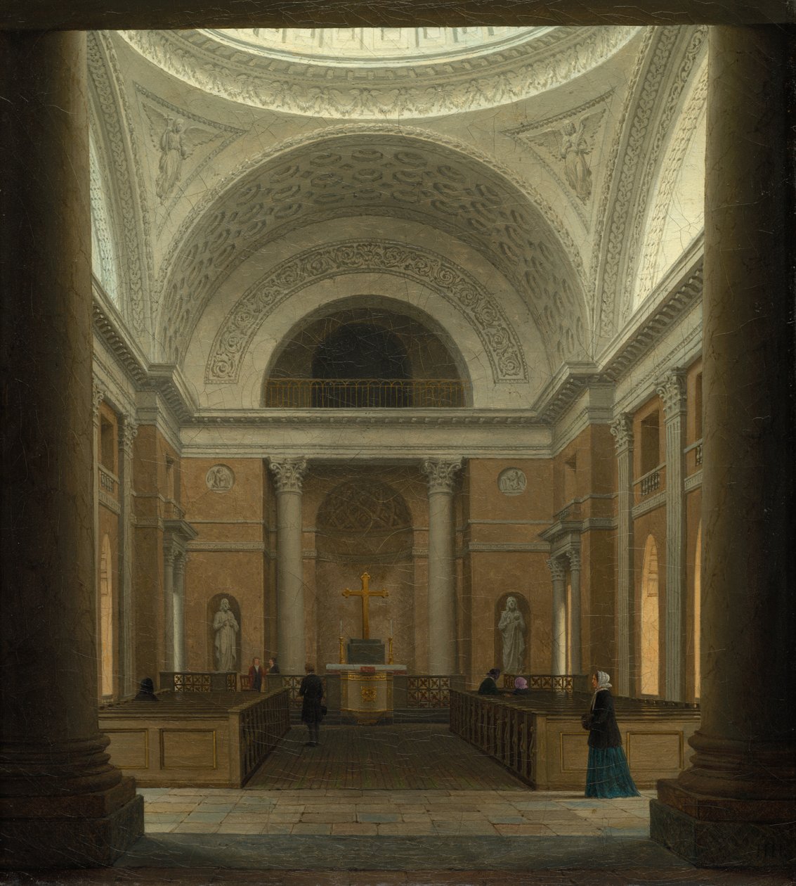 De Slotskirken van Christiansborg, Kopenhagen door Heinrich Hansen (Danish