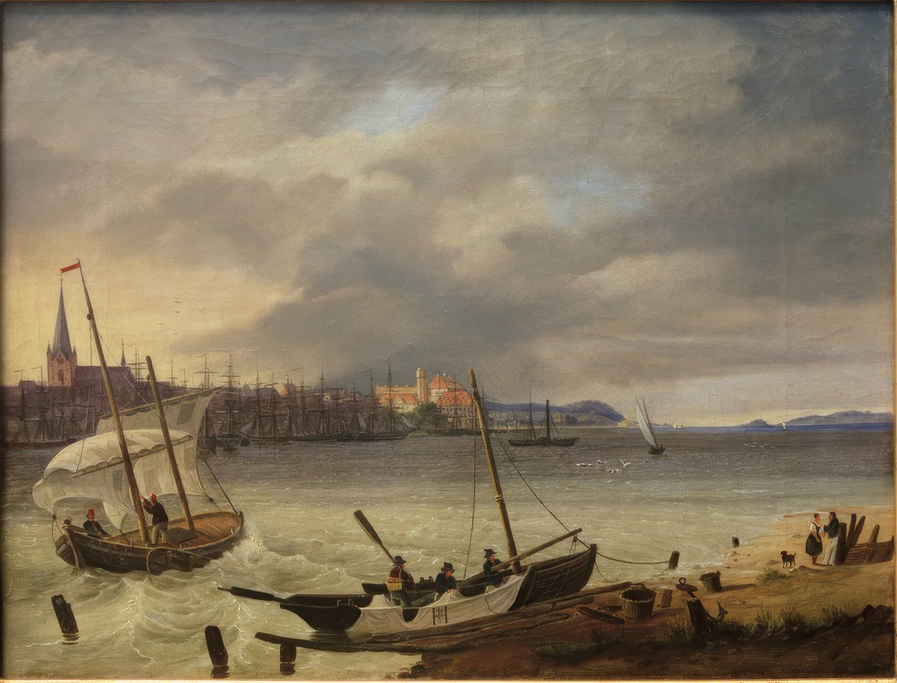 Kiel en de Kieler Fjord door Heinrich Hintze