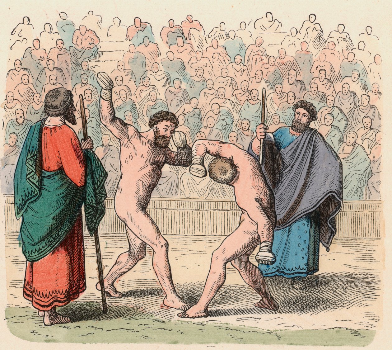 Oude Griekenland: Boksers door Heinrich Leutemann