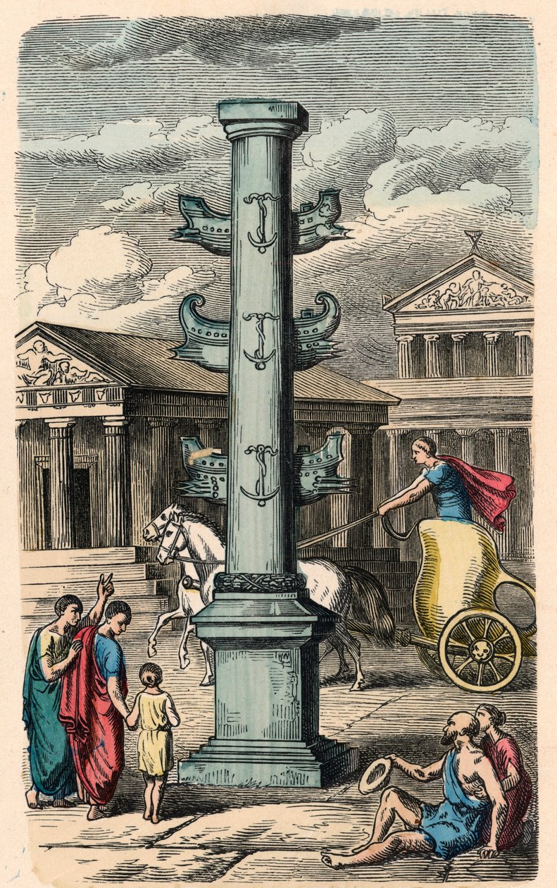 Oud Rome: Forum Romanum, Zuil ter herdenking van een overwinning door Heinrich Leutemann