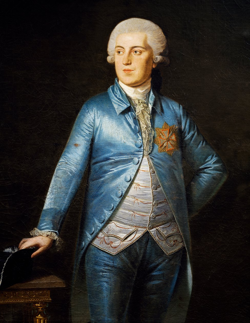 Portret van Christian VII van Denemarken door Heinrich Schmidt