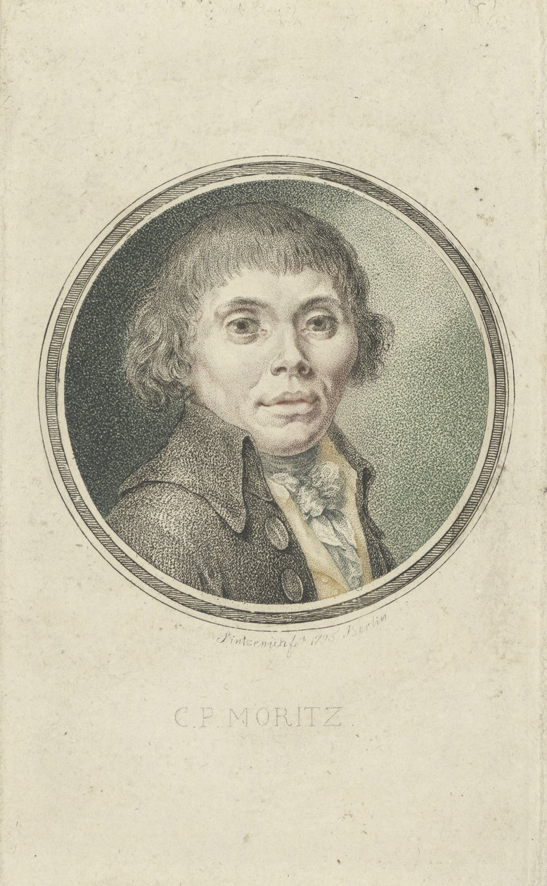 Portret van Karl Philipp Moritz 1756-1793, 1795 door Heinrich Sintzenich