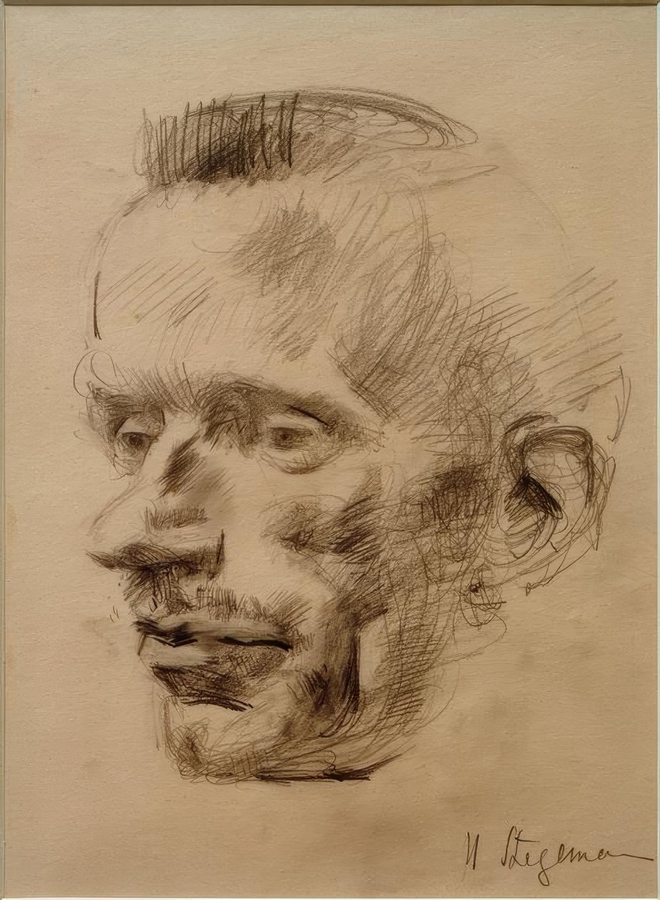Portret Wilhelm Werner, circa 1926 door Heinrich Stegemann