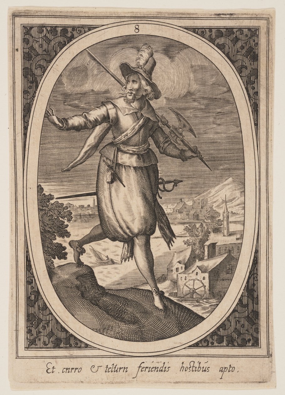 Plaat 8 uit Militaire figuren door Heinrich Ulrich