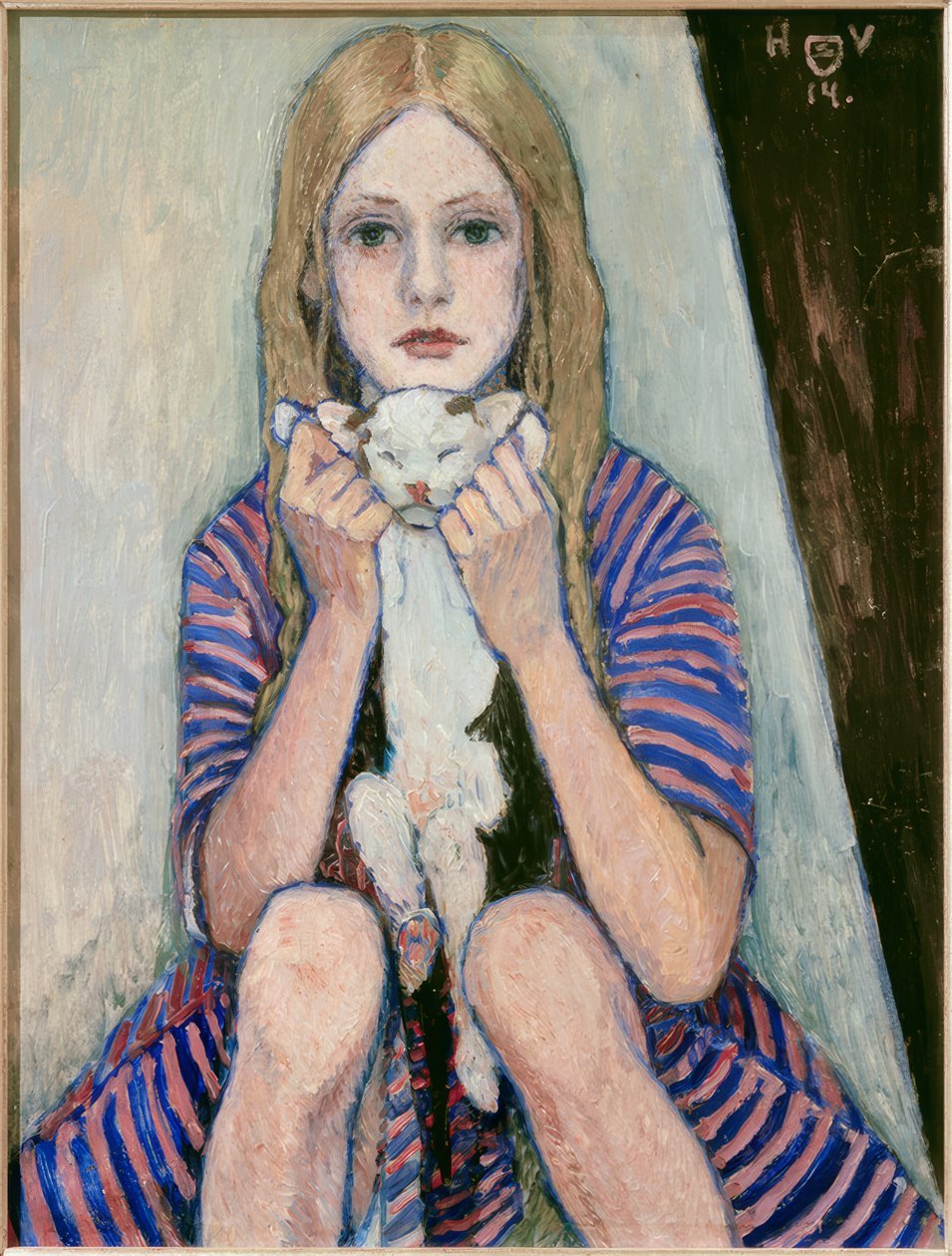 Kind met Kat door Heinrich Vogeler
