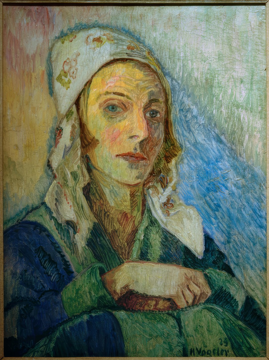 Portret Sonja Marchlewska door Heinrich Vogeler