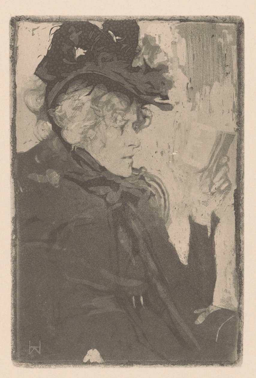 Lezende vrouw door Heinrich Wolff