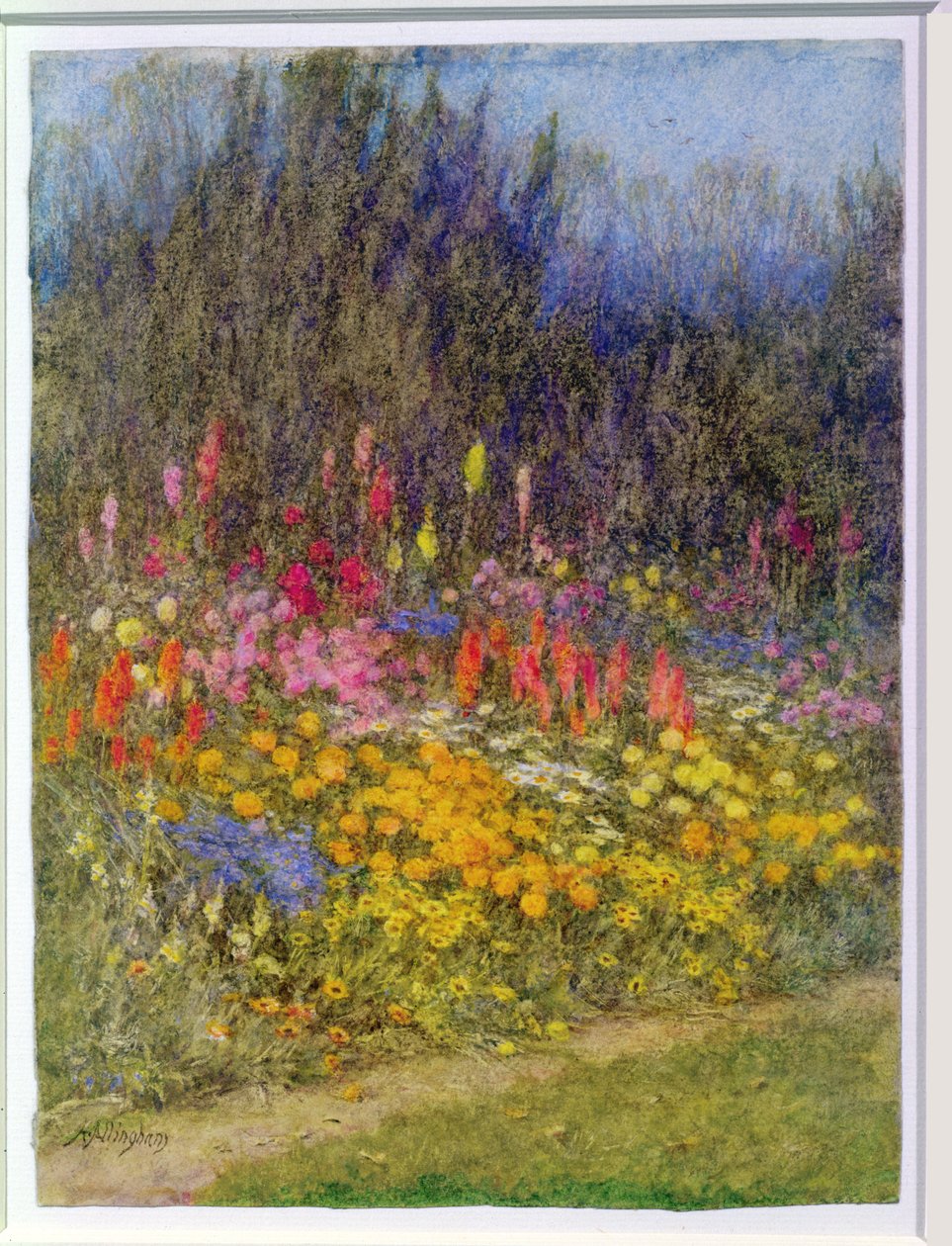 Een stukje herfstborder door Helen Allingham