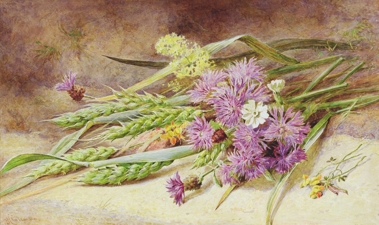 Groen Tarwe en Wilde Bloemen door Helen Cordelia Coleman Angell