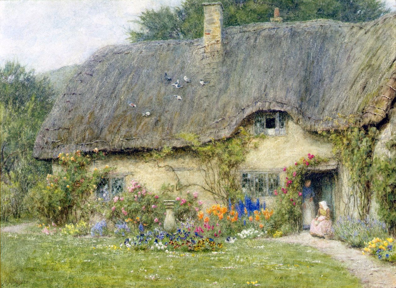In Wroughton, Wiltshire door Helen Allingham