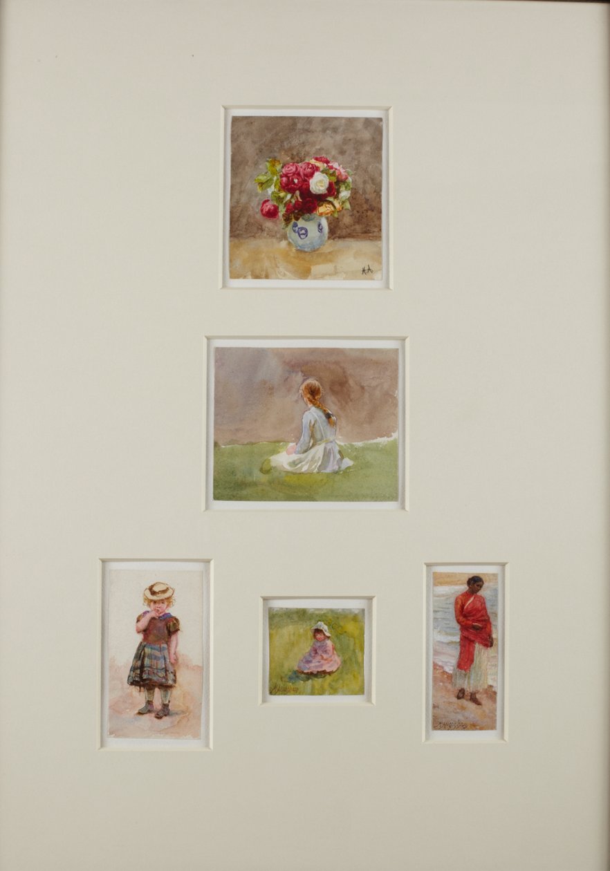 Vijf schetsen door Helen Allingham