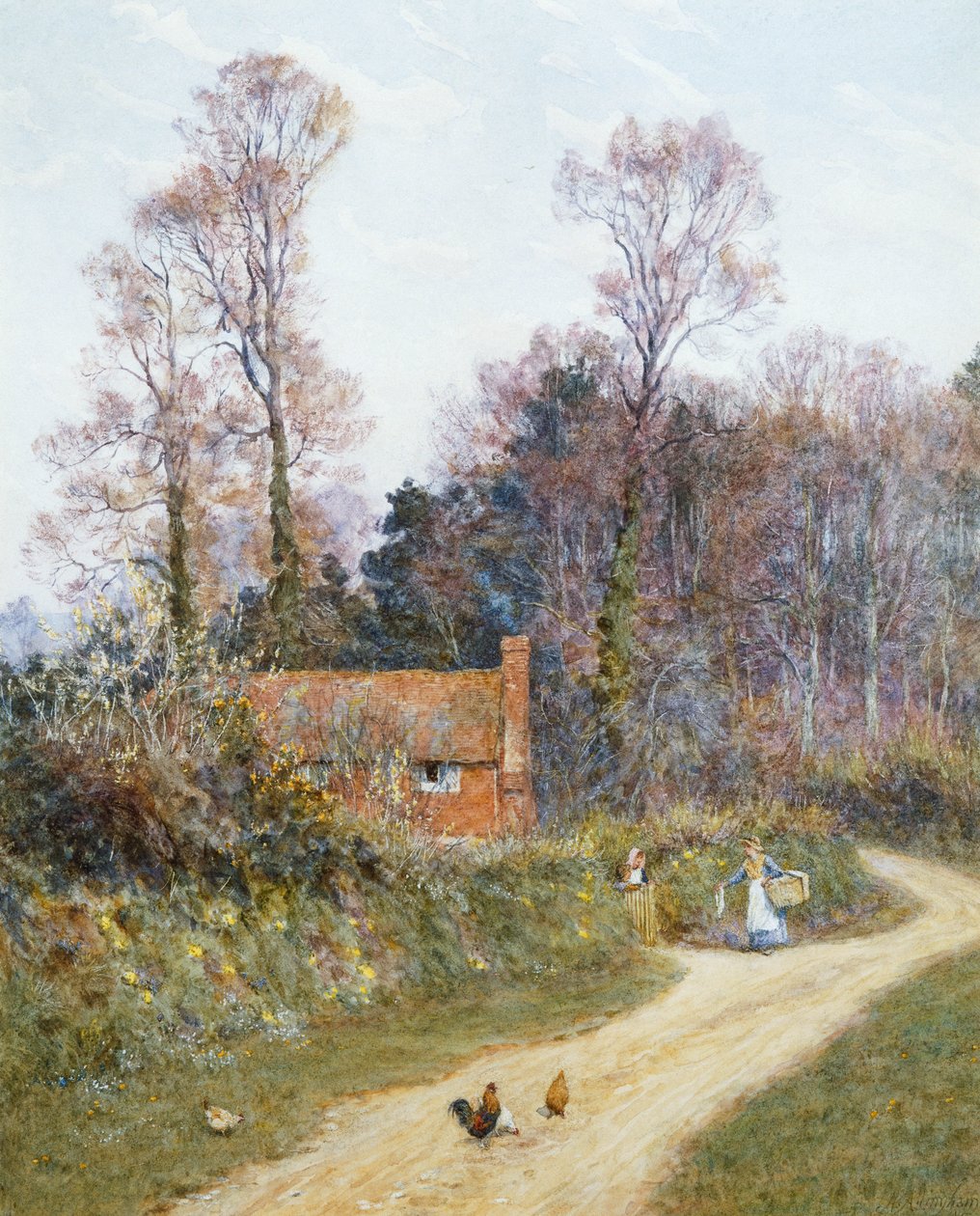In een Witley Lane door Helen Allingham