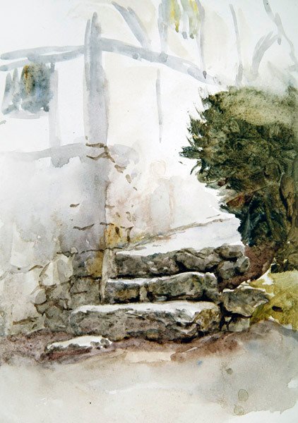 Trappen bij Bearstead, Kent door Helen Allingham