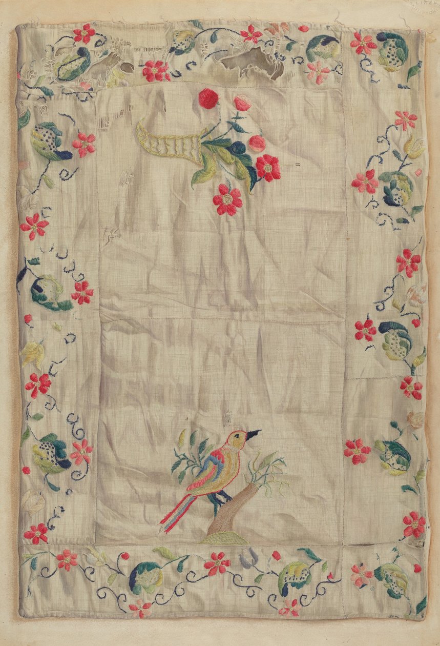 Crewel Borduurwerk, ca. 1937 door Helen E. Gilman