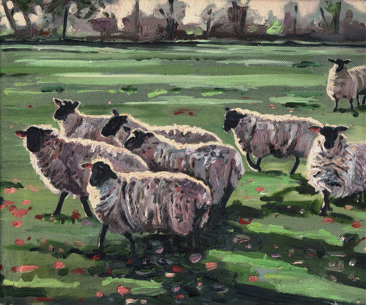 Nieuwsgierige Kudde II, 2009 door Helen White