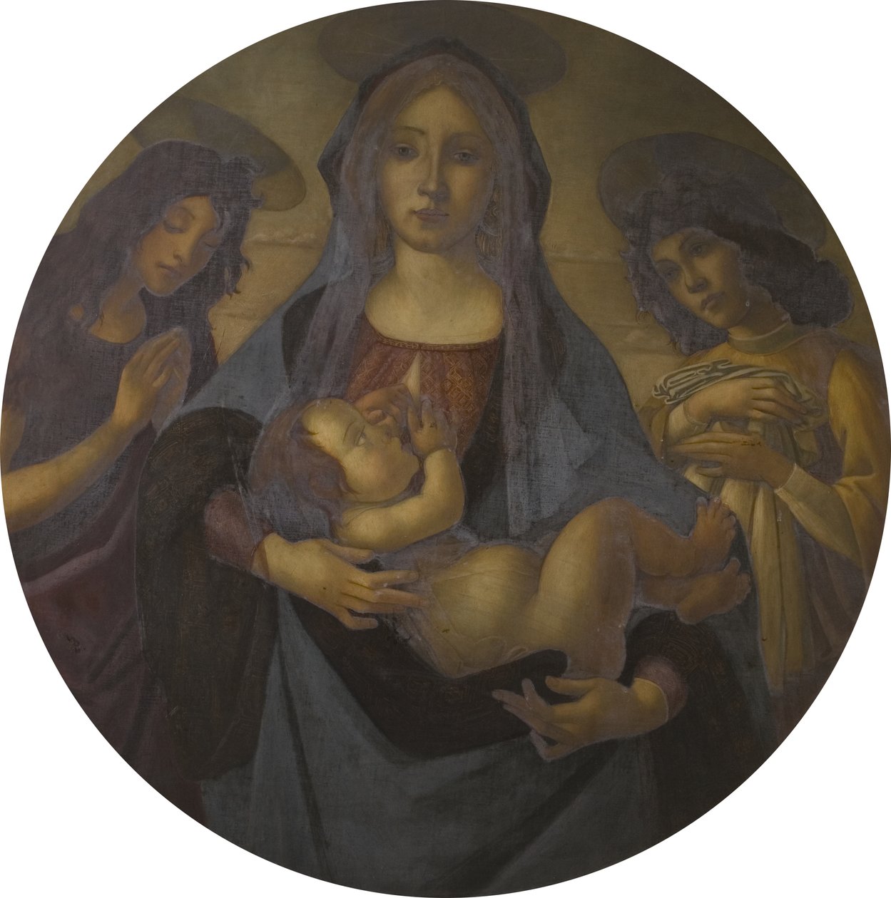 De Maagd en Kind met Sint Jan en een Engel (naar Botticelli) door Helen d.1937 Coombe