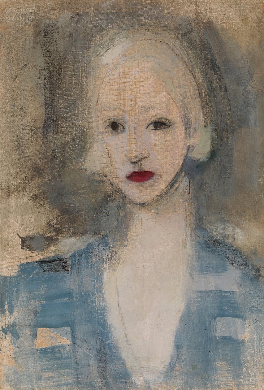 Blonde vrouw door Helene Schjerfbeck