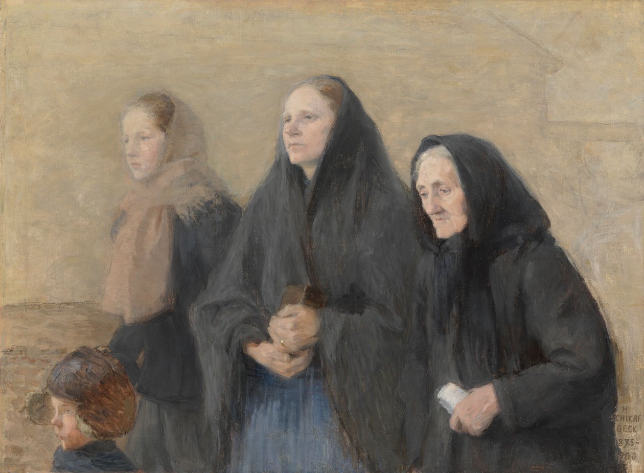 Kerkgangers (Paasochtend) door Helene Schjerfbeck