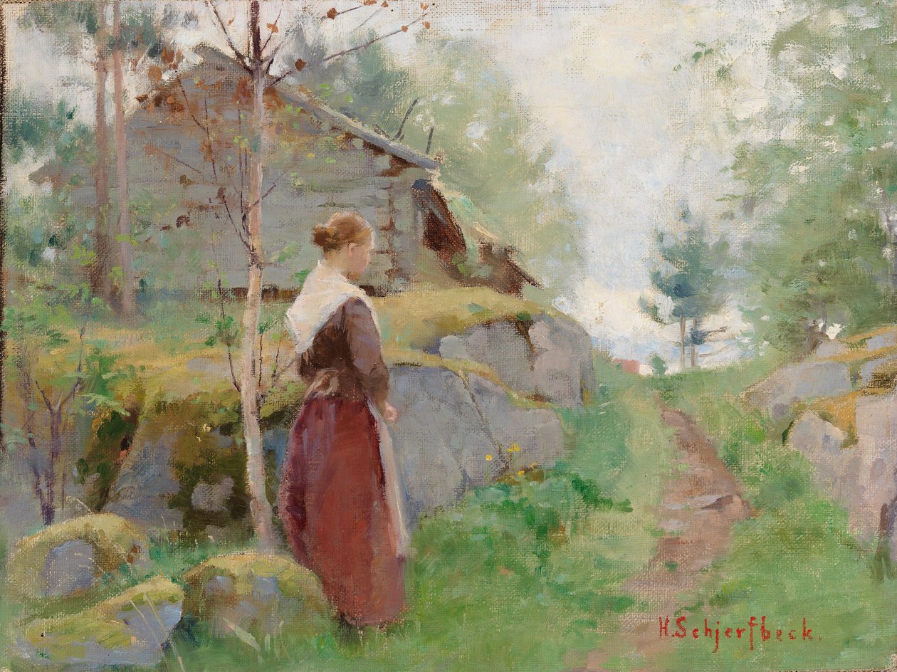 Meisje uit Barösund door Helene Schjerfbeck