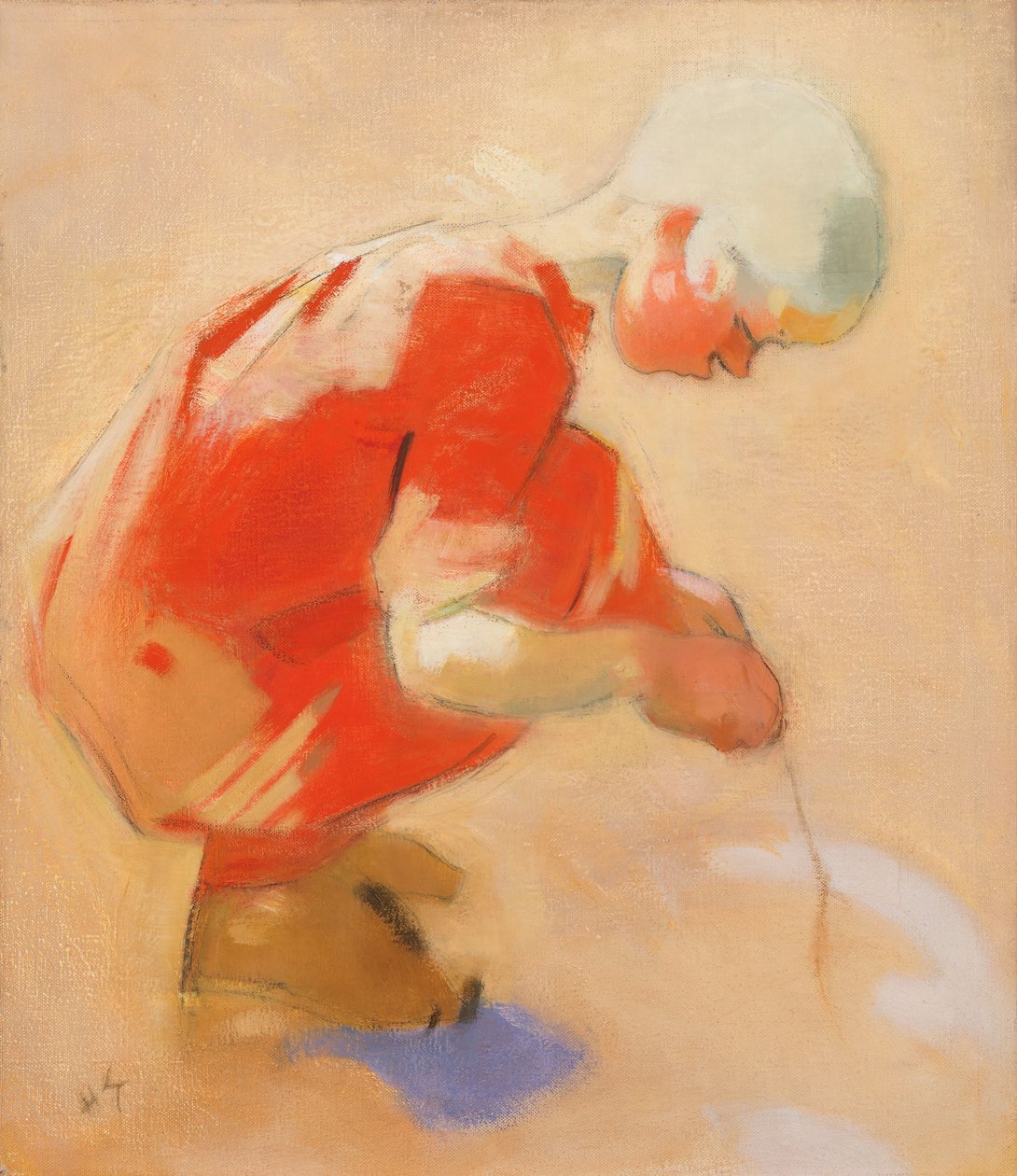 Meisje op het strand door Helene Schjerfbeck