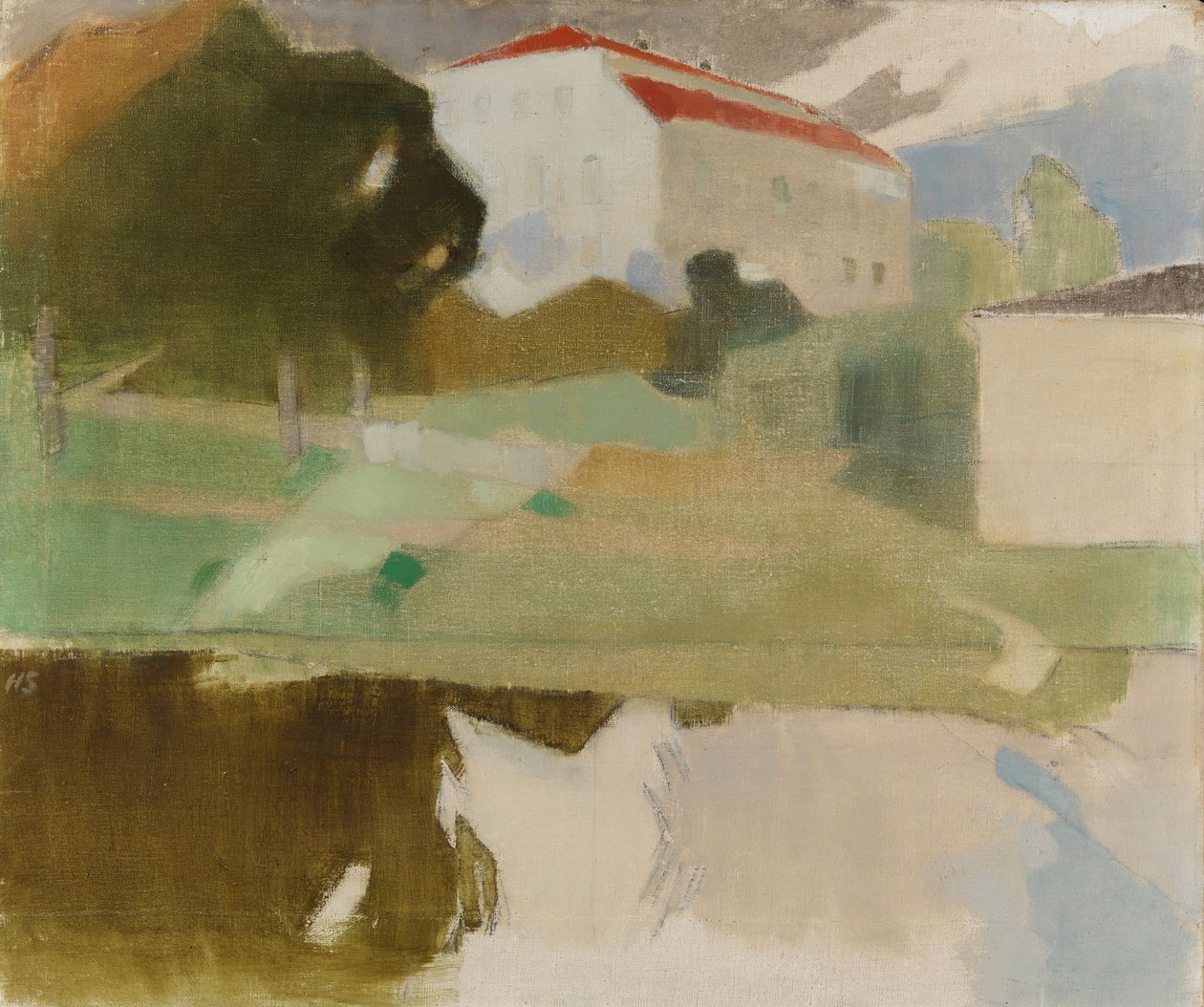 Landhuis Sjundby door Helene Schjerfbeck