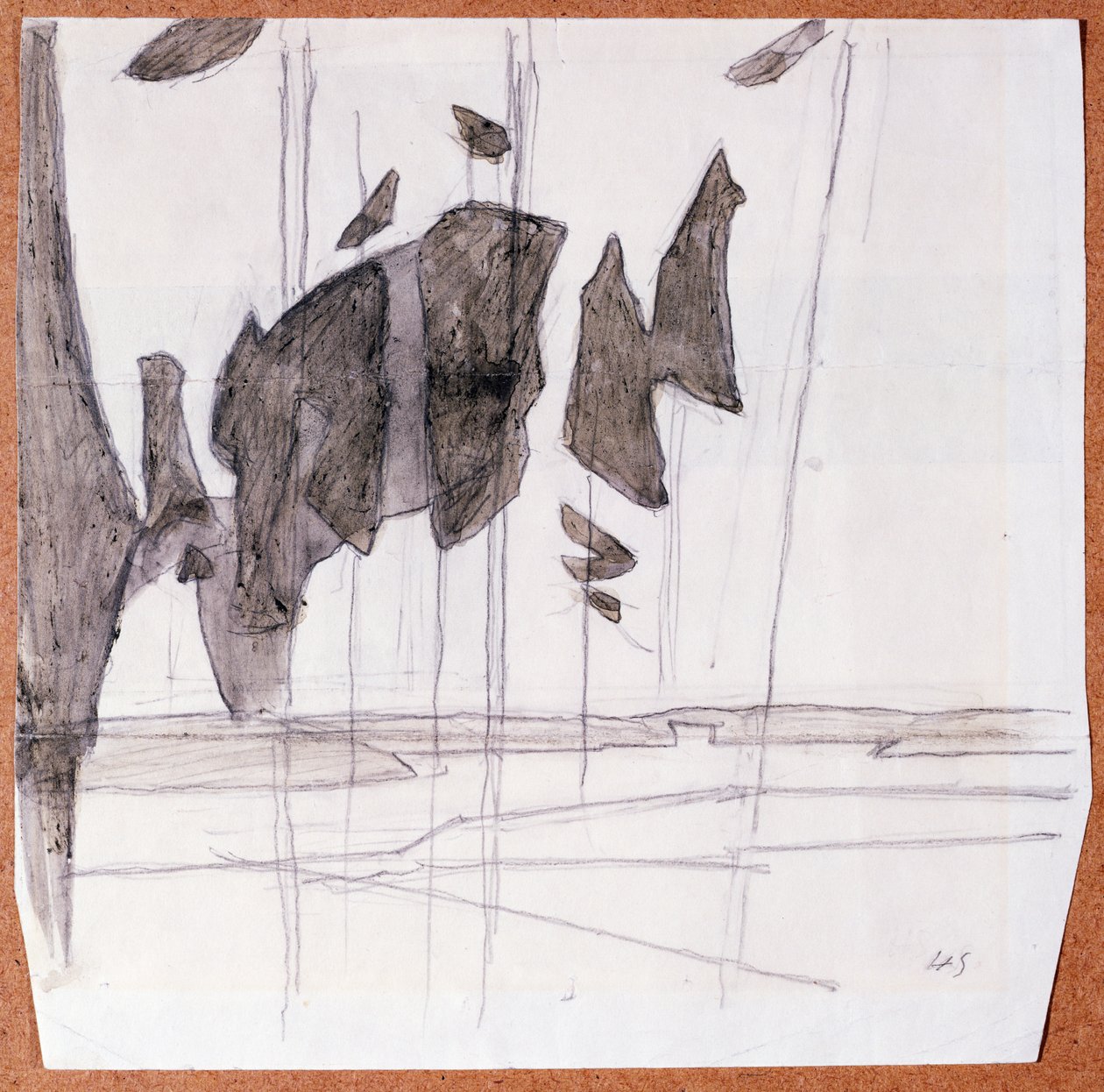 Dennenboom aan de kust door Helene Schjerfbeck
