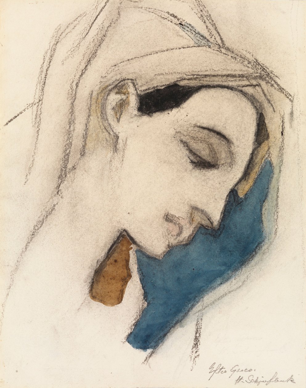 De Maagd Maria, naar El Greco door Helene Schjerfbeck