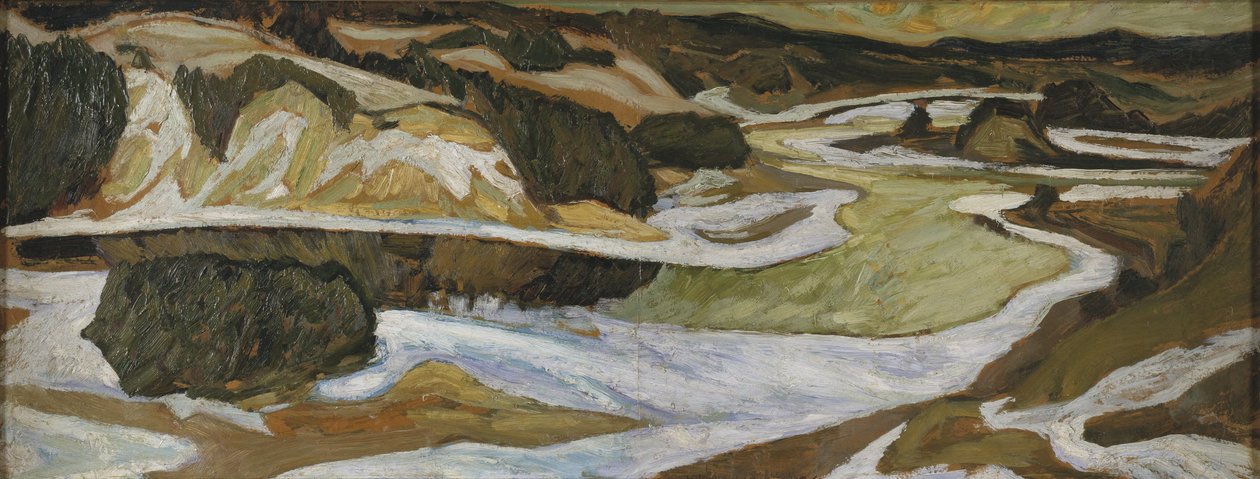 De rivier Ångermanälven door Helmer Osslund