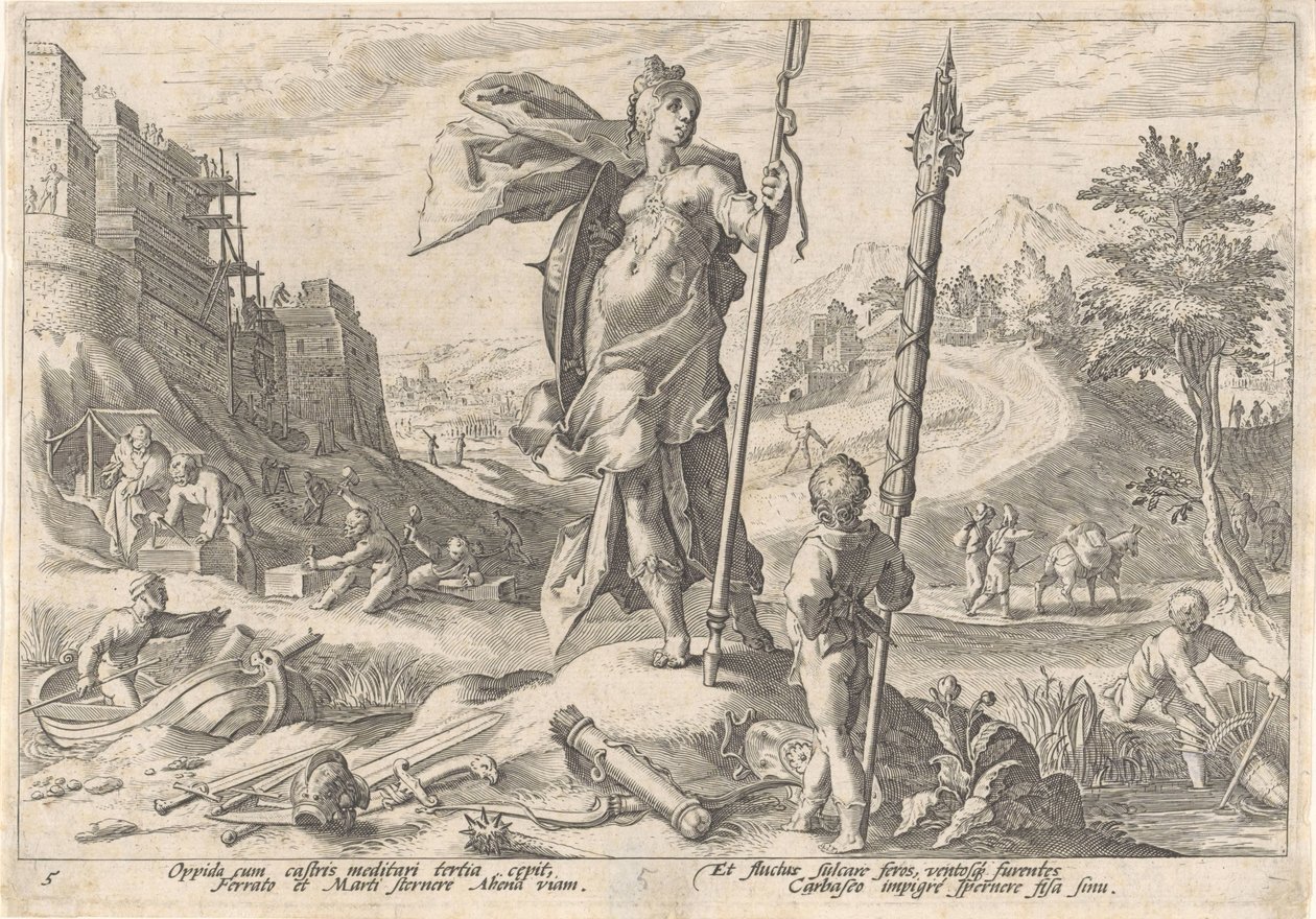 De Bronzen Eeuw door Hendrick Goltzius (workshop of)