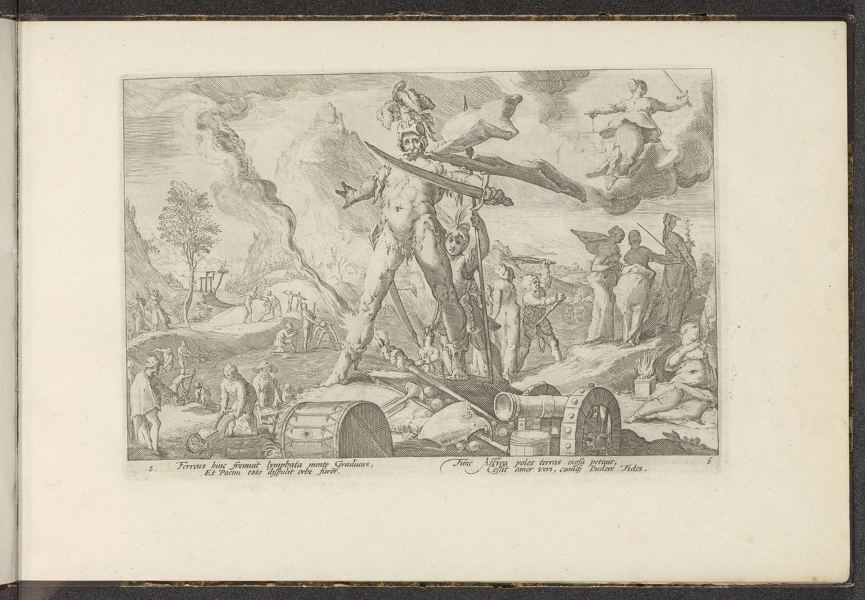 IJzeren eeuw door Hendrick Goltzius (workshop of)