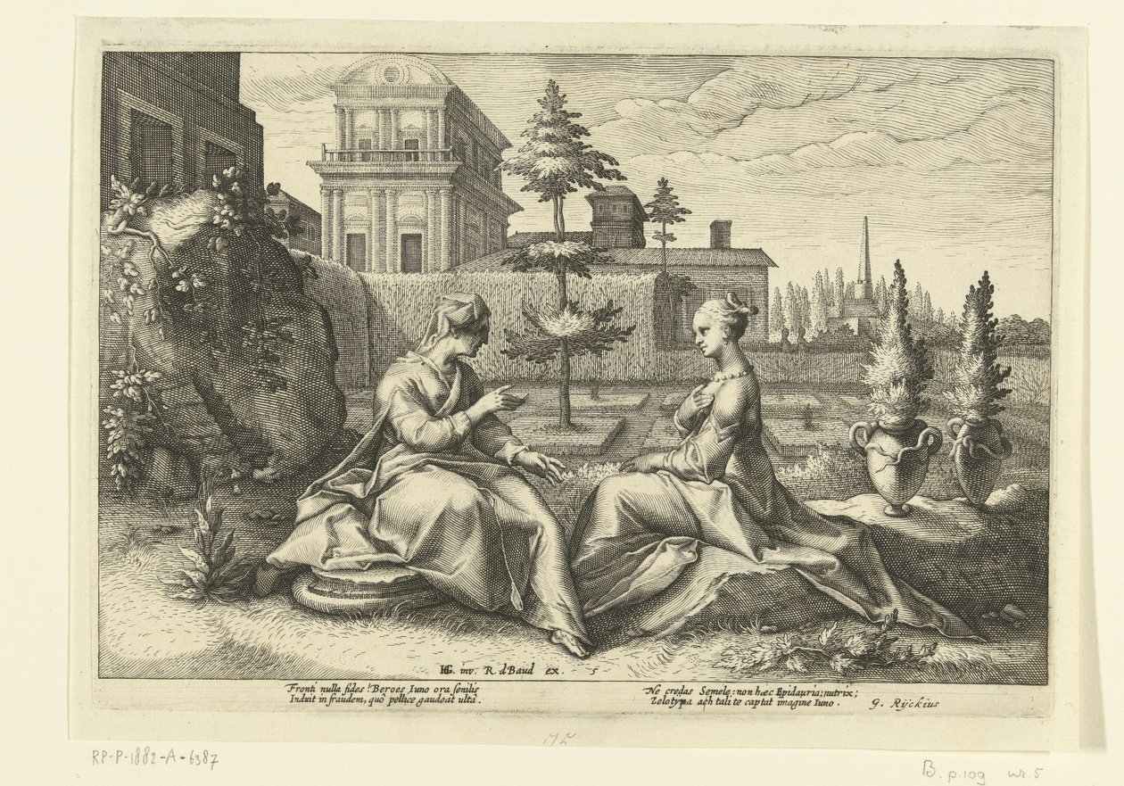 Juno benadert Semele in de gedaante van Beroë, uit de serie Ovidius