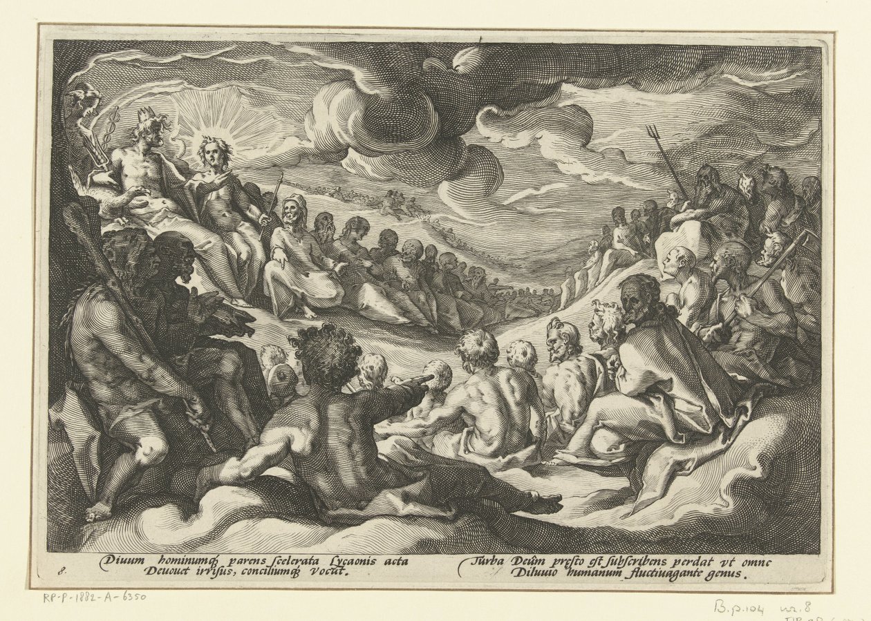 Jupiter roept de Olympische goden bijeen Ovidius