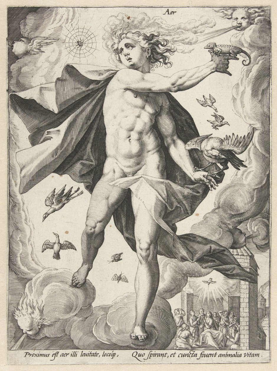 Lucht door Hendrick Goltzius (workshop of)