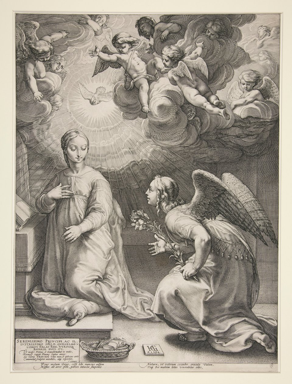 De Annunciatie door Hendrick Goltzius