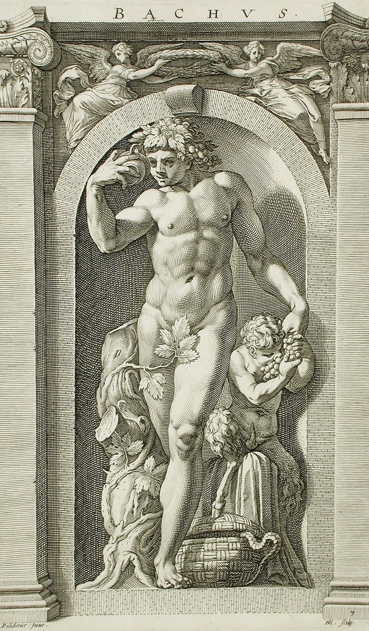 Bacchus door Hendrick Goltzius