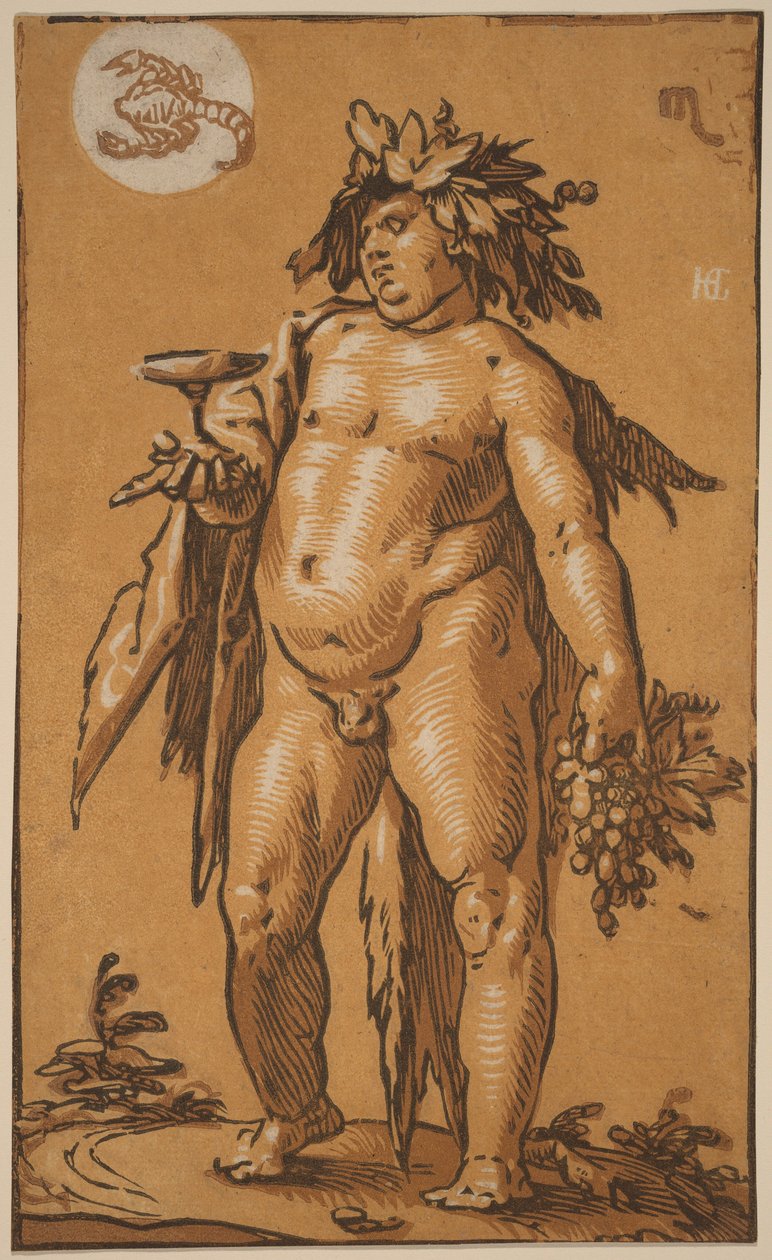 Bacchus door Hendrick Goltzius
