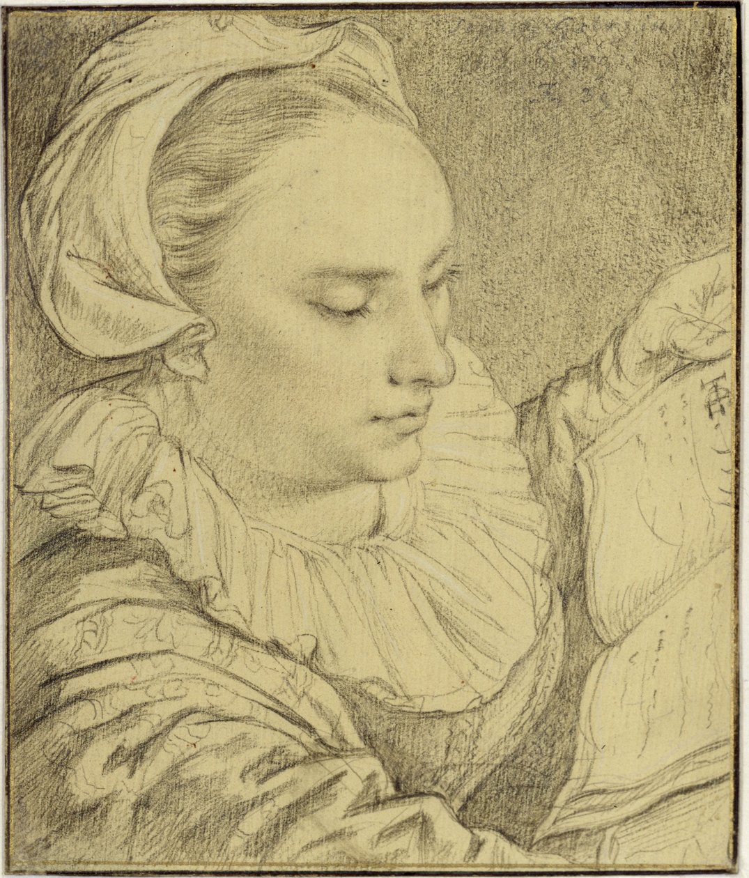 Portret van Sophia Drebbel, de zus van Hendrick Goltzius door Hendrick Goltzius