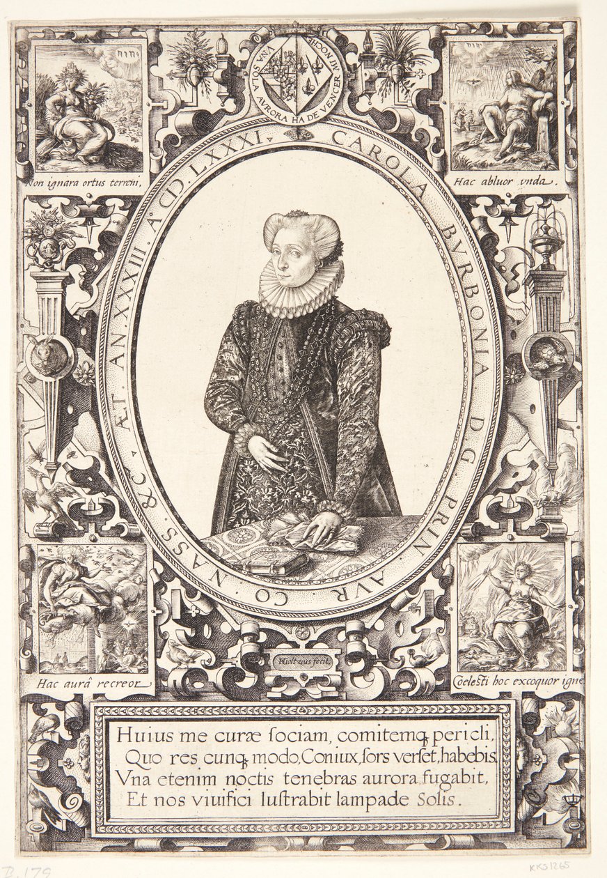 Charlotte van Bourbon door Hendrick Goltzius