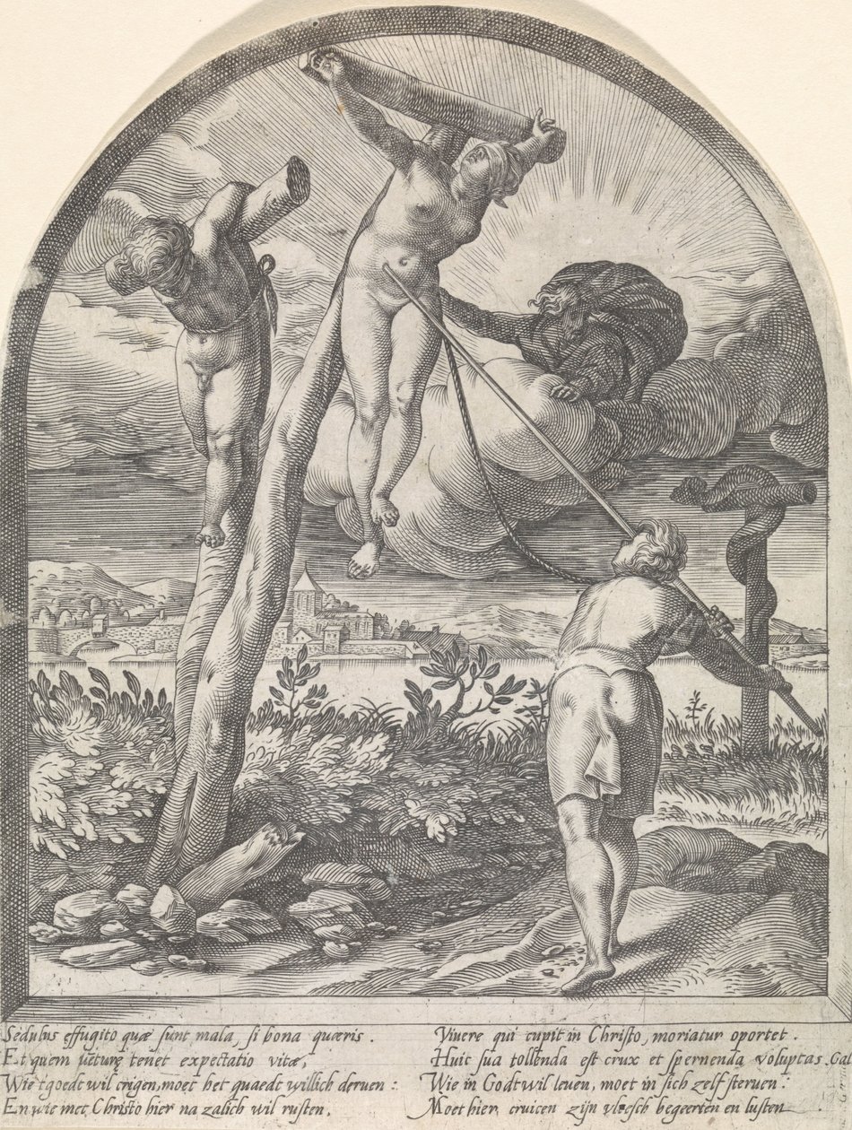 De Mens moet zijn begeerten doden door Hendrick Goltzius