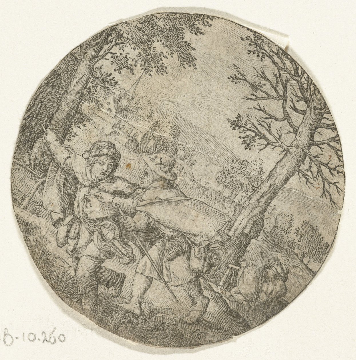 De blinde leidt de blinde door Hendrick Goltzius