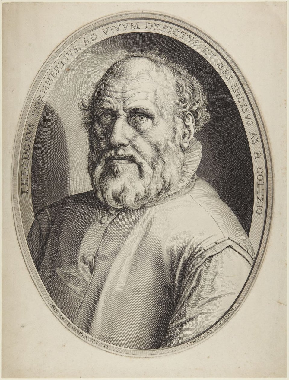 Dirck Volckertsz. Coornhert door Hendrick Goltzius
