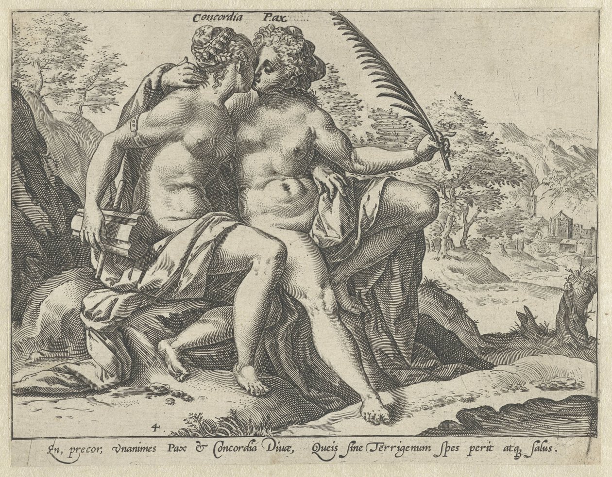 Eendracht en Vrede door Hendrick Goltzius