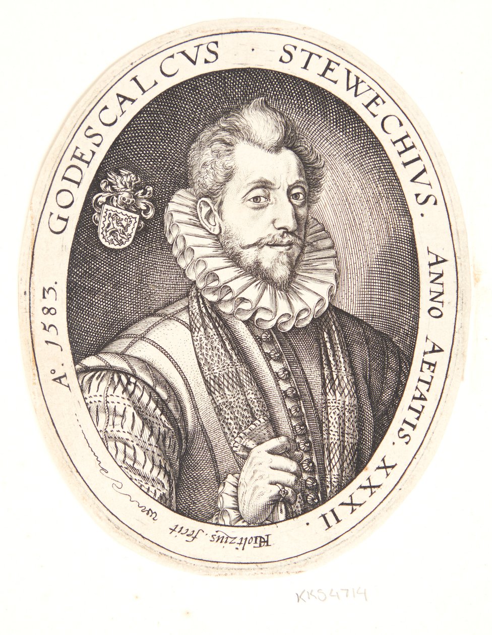 Godescalcus stewechius door Hendrick Goltzius