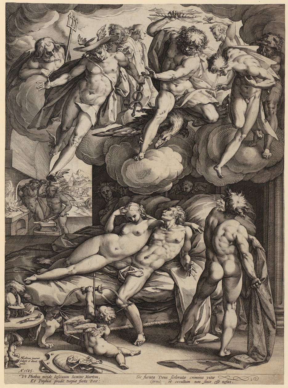 De Heilige Familie met Johannes de Doper als jongen, blad 6 uit de serie „Het leven van de Maagd Maria” door Hendrick Goltzius