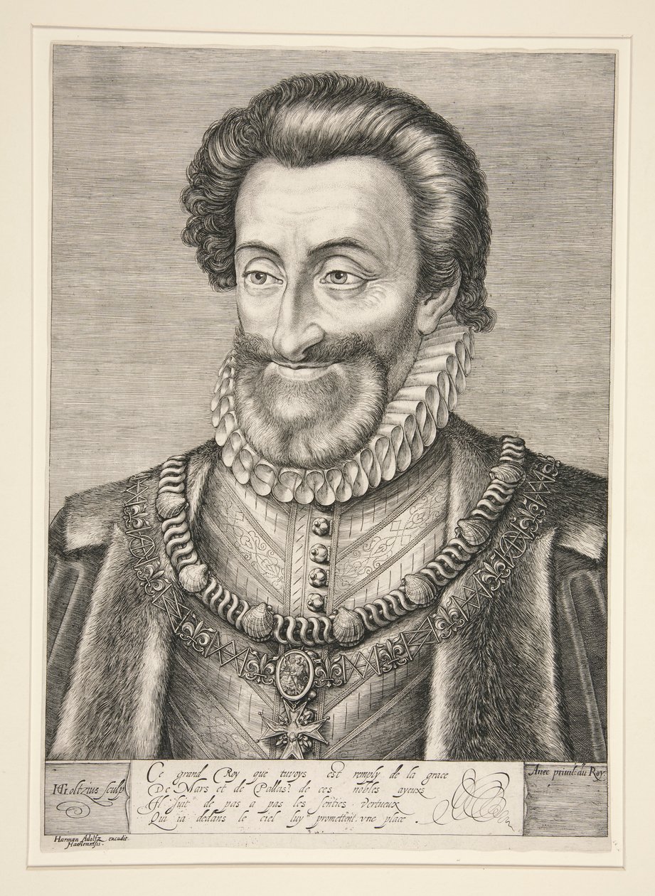 Hendrik IV, koning van Frankrijk en Navarra door Hendrick Goltzius