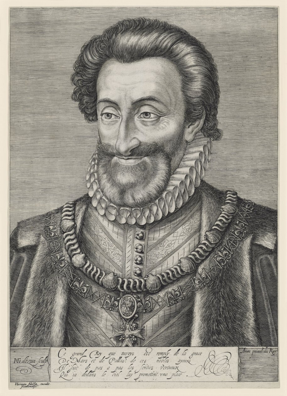 Hendrik IV, koning van Frankrijk en Navarra door Hendrick Goltzius