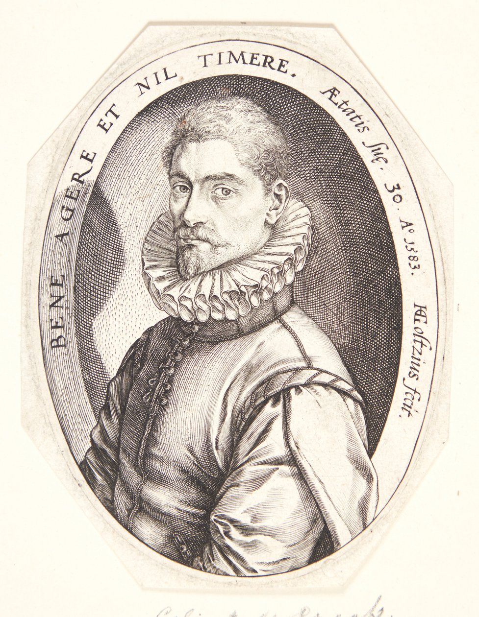 Hieronymus Scholiers door Hendrick Goltzius